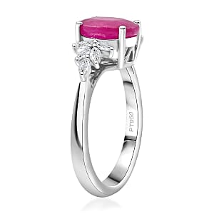 Certified & Appraised Rhapsody AAAA Mozambique Ruby and E-F VS Diamond 2.25 ctw Ring in 950 Platinum (Size 10.0) 5.80 Grams