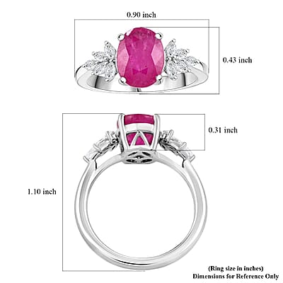 Certified & Appraised Rhapsody AAAA Mozambique Ruby and E-F VS Diamond 2.25 ctw Ring in 950 Platinum (Size 10.0) 5.80 Grams
