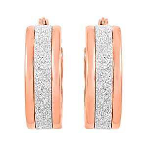 Hoop Earrings in ION Plated RG Stainless Steel