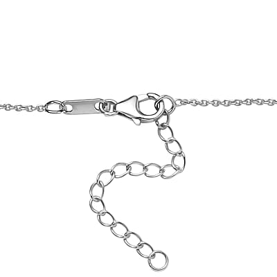D'Joy Premium Orissa Rhodolite Garnet 13.80 ctw Fern Leaf Necklace in Rhodium Over Sterling Silver 18 Inches