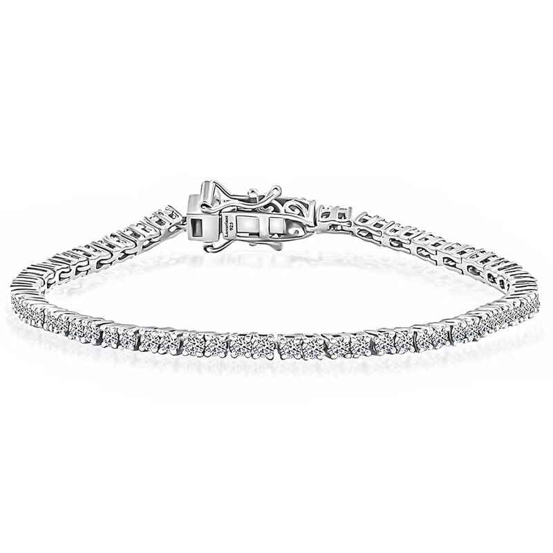 Luxuriant Lab Grown Diamond G-H SI 1.50 ctw Tennis Bracelet in Rhodium Over Sterling Silver (7.25 In)