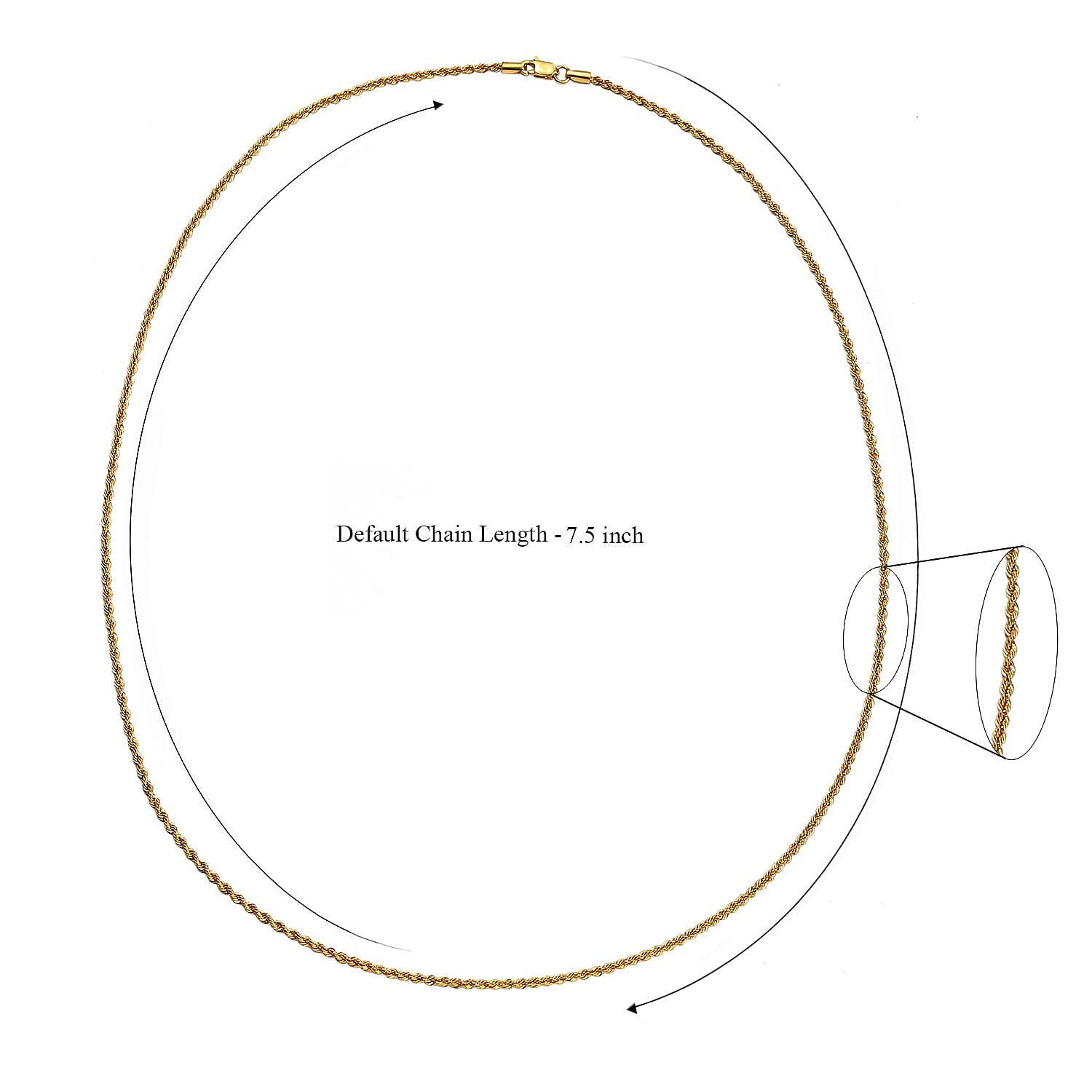 Rope Necklace in 22K Yellow Gold 20 Inches 4.50 Grams