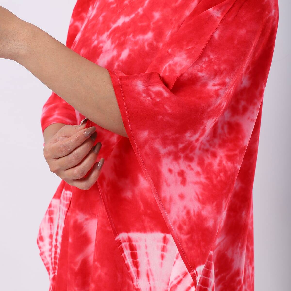 Pink Tie Dye Short Kaftan - One Size Fits Most image number 6