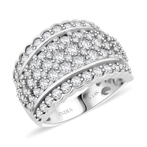 Royal Empress White Diamond 3.00 ctw Ring in 14K White Gold (Size 10.5) 7.10 Grams