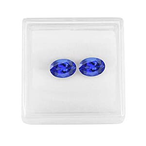 AAAA Tanzanite Set of 2 (Ovl 6.5x4.5mm) 1.00 ctw