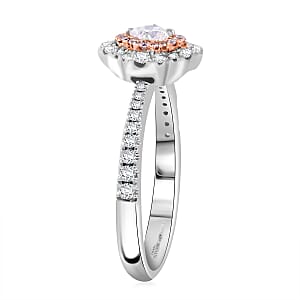 Modani 18K White and Rose Gold Natural White and Pink Diamond Ring (Size 7.5) (4.74 g) 0.56 ctw