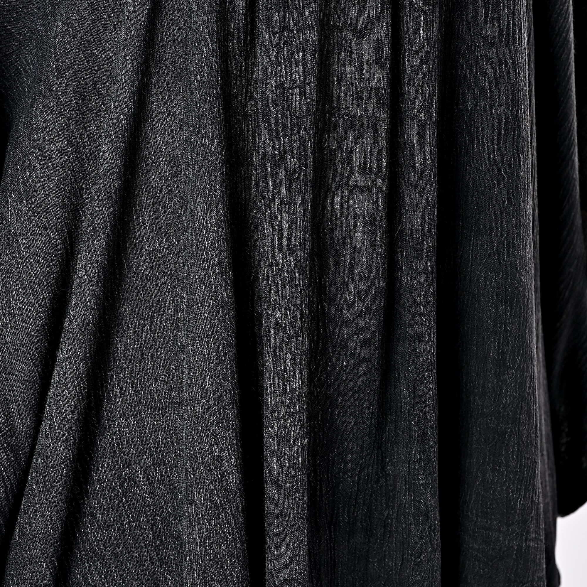 Tamsy Black Embroidered V-Neck Stone Wash Kaftan - One Size Fits Most