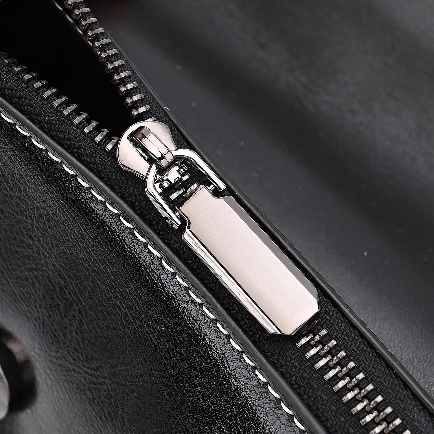 Closeout Deal Black Genuine Leather Flap Over Crossbody Bag with 2 Shoulder Strap