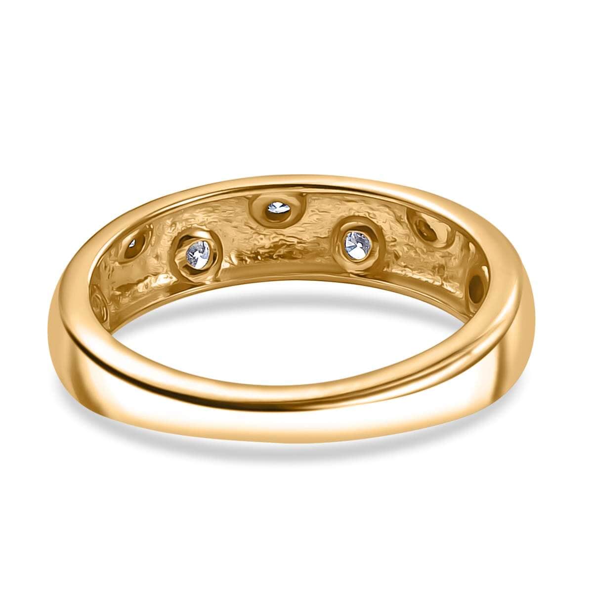 Luxuriant Lab Grown Diamond SI 0.20 ctw Band Ring in 18K Vermeil Yellow Gold Over Sterling Silver (Size 7.0) image number 4