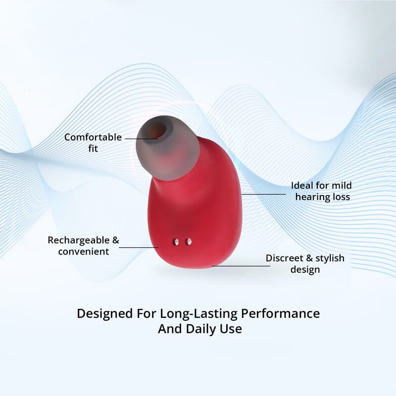 Digital Hearing Aid- Red