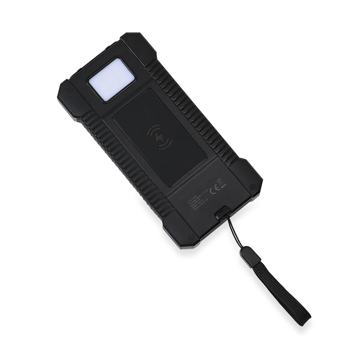 Homesmart Black Solar 10000 mAh Battery Charger with Wireless Charging & Emergency LED Torch image number 2