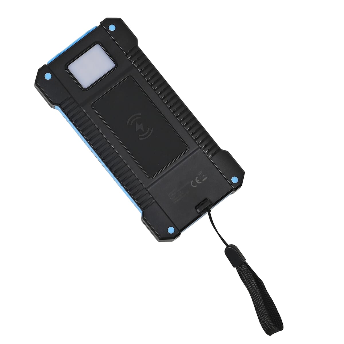 Homesmart Blue Solar 10000 mAh Battery Charger with Wireless Charging & Emergency LED Torch image number 1