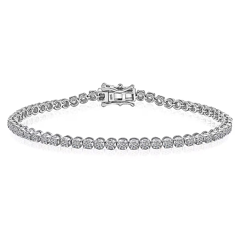 Luxuriant Lab Grown Diamond G SI 3.00 ctw Bracelet in Sterling Silver (6.75 In)