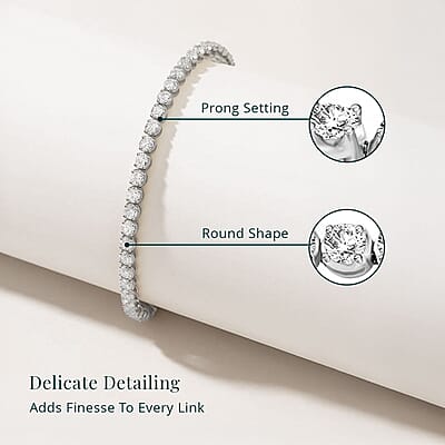 Luxuriant Lab Grown Diamond G SI 3.00 ctw Bracelet in Sterling Silver (6.75 In)