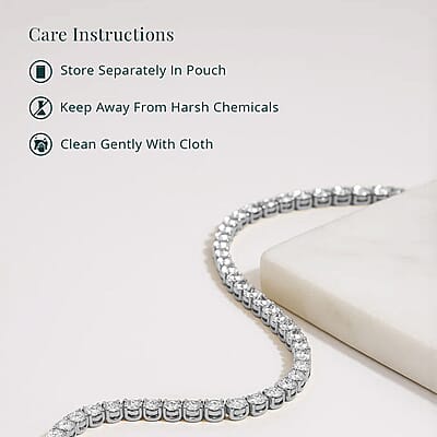Luxuriant Lab Grown Diamond G SI 3.00 ctw Bracelet in Sterling Silver (6.75 In)