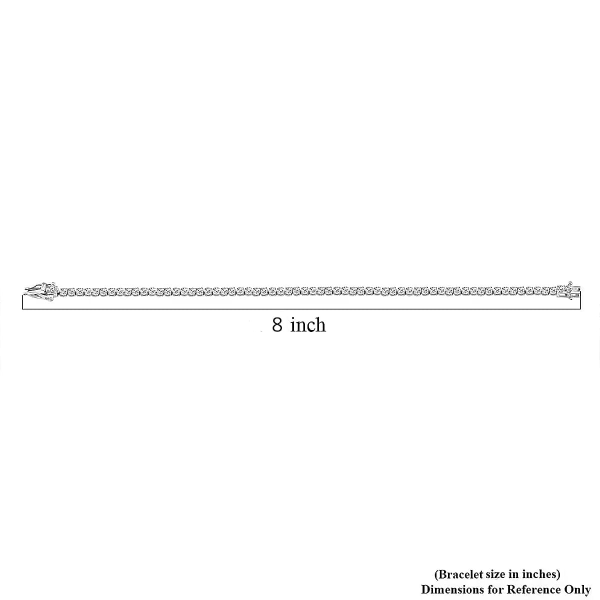 Luxuriant Lab Grown Diamond G SI 3.00 ctw Starlight Tennis Bracelet in Sterling Silver (8.00 In) image number 7