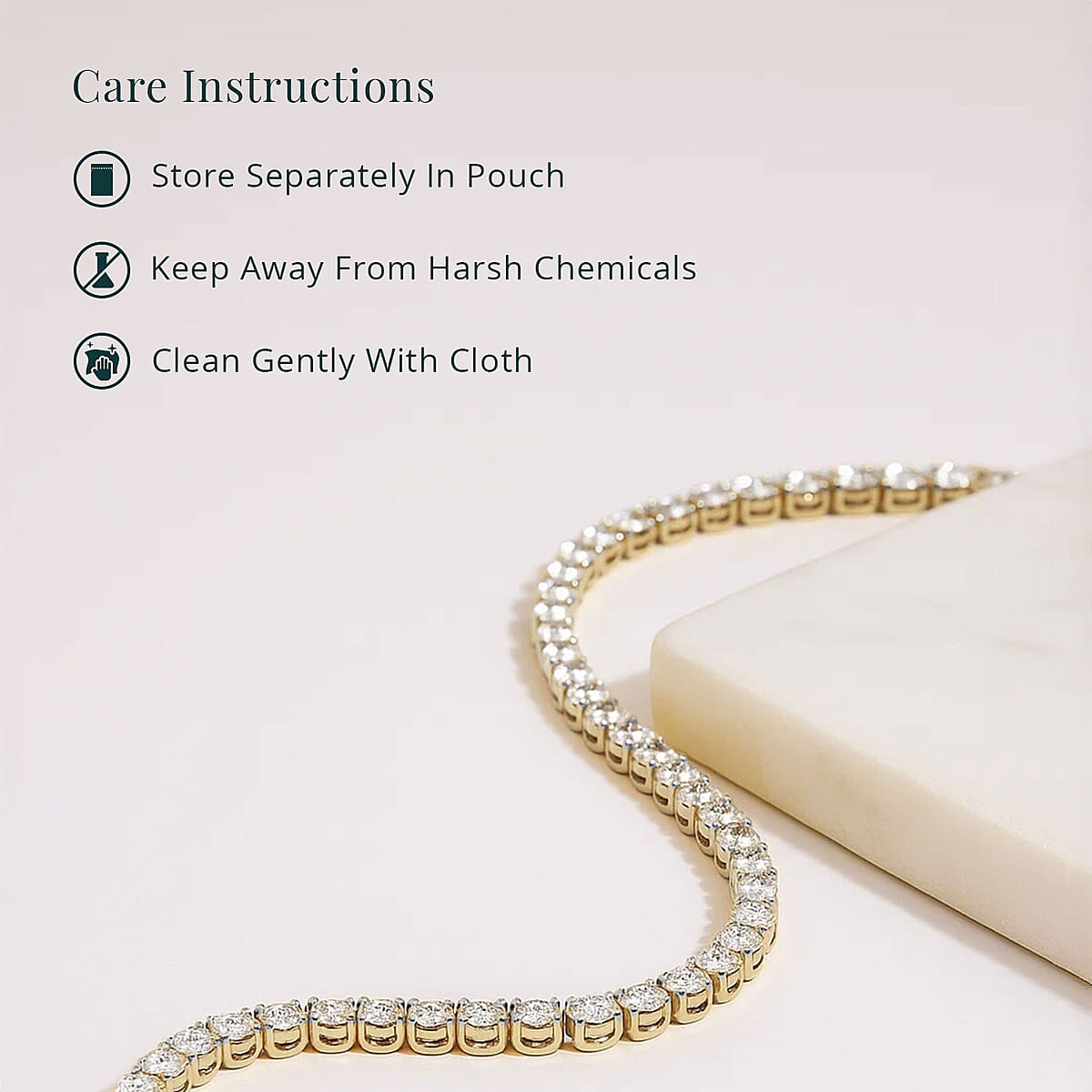 Luxuriant Lab Grown Diamond G SI 3.00 ctw Starlight Tennis Bracelet in 14K Yellow Gold Over Sterling Silver (7.25 In) image number 5