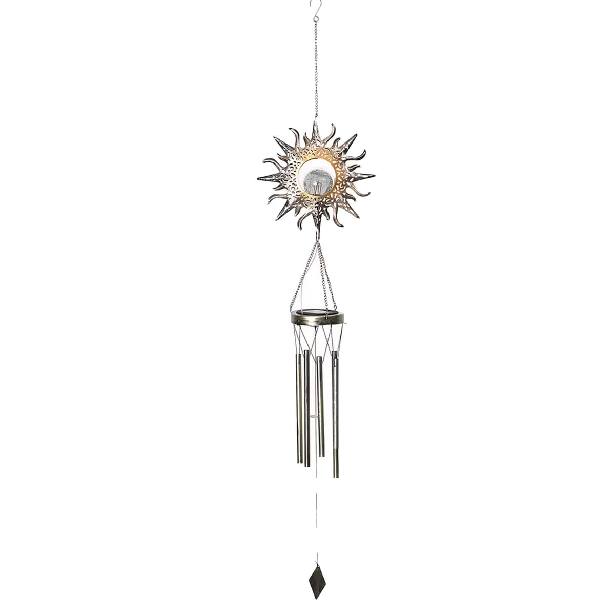 Sun Solar Wind Chime with 1 Bright LED image number 0