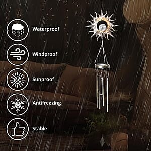 Sun Solar Wind Chime with 1 Bright LED