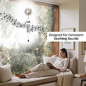 Sun Solar Wind Chime with 1 Bright LED