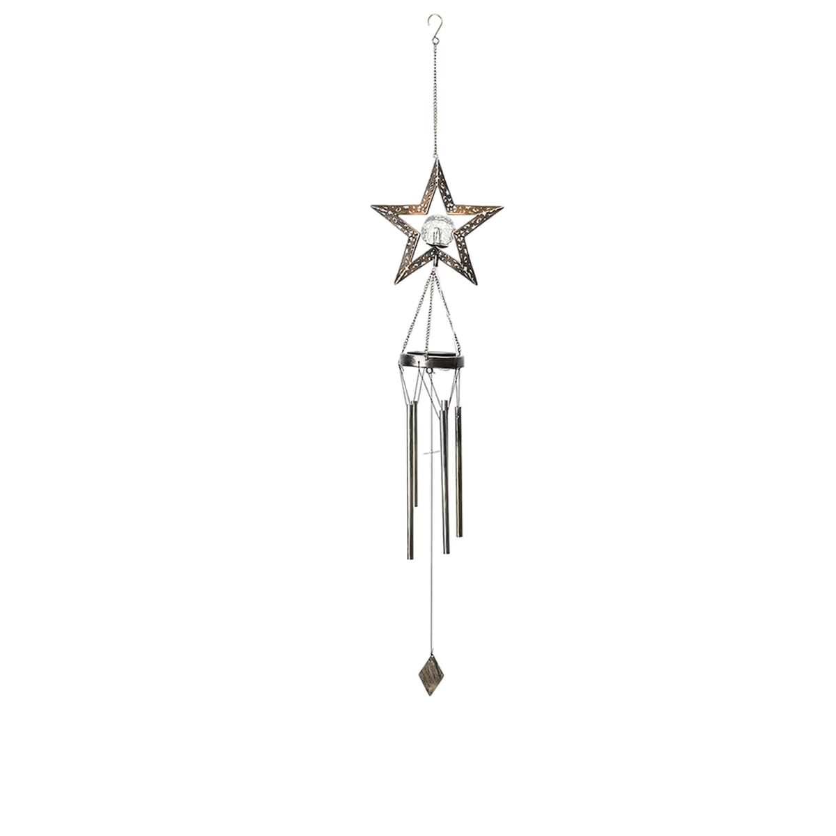 Star Solar Wind Chime with 1 Bright LED image number 0