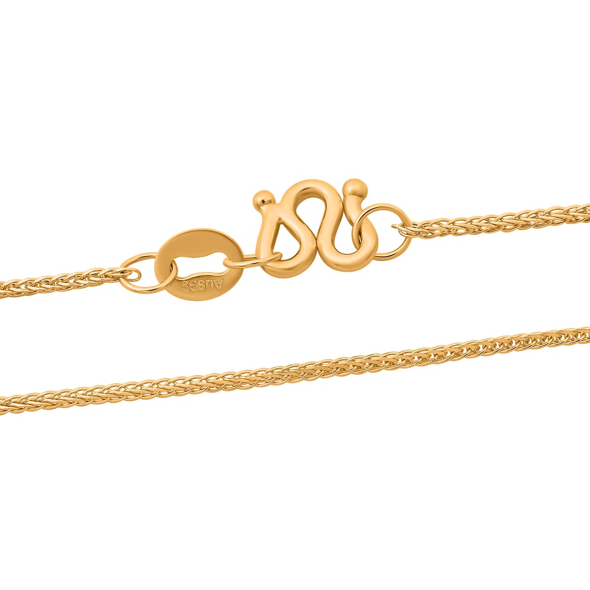 Foxtail Chain in 24K Yellow Gold 18 Inches 2.50 Grams image number 3