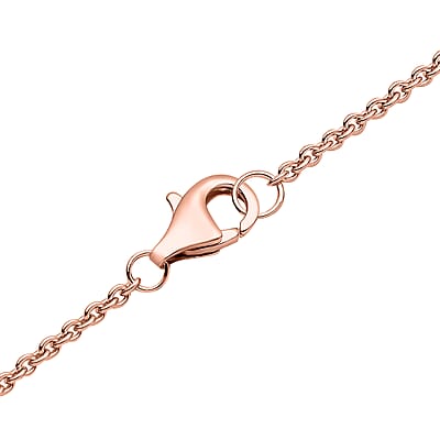 D'Joy Uncut Natural Pink Diamond 1.00 ctw Drop Necklace in 18K Vermeil Rose Gold Over Sterling Silver 20 Inches