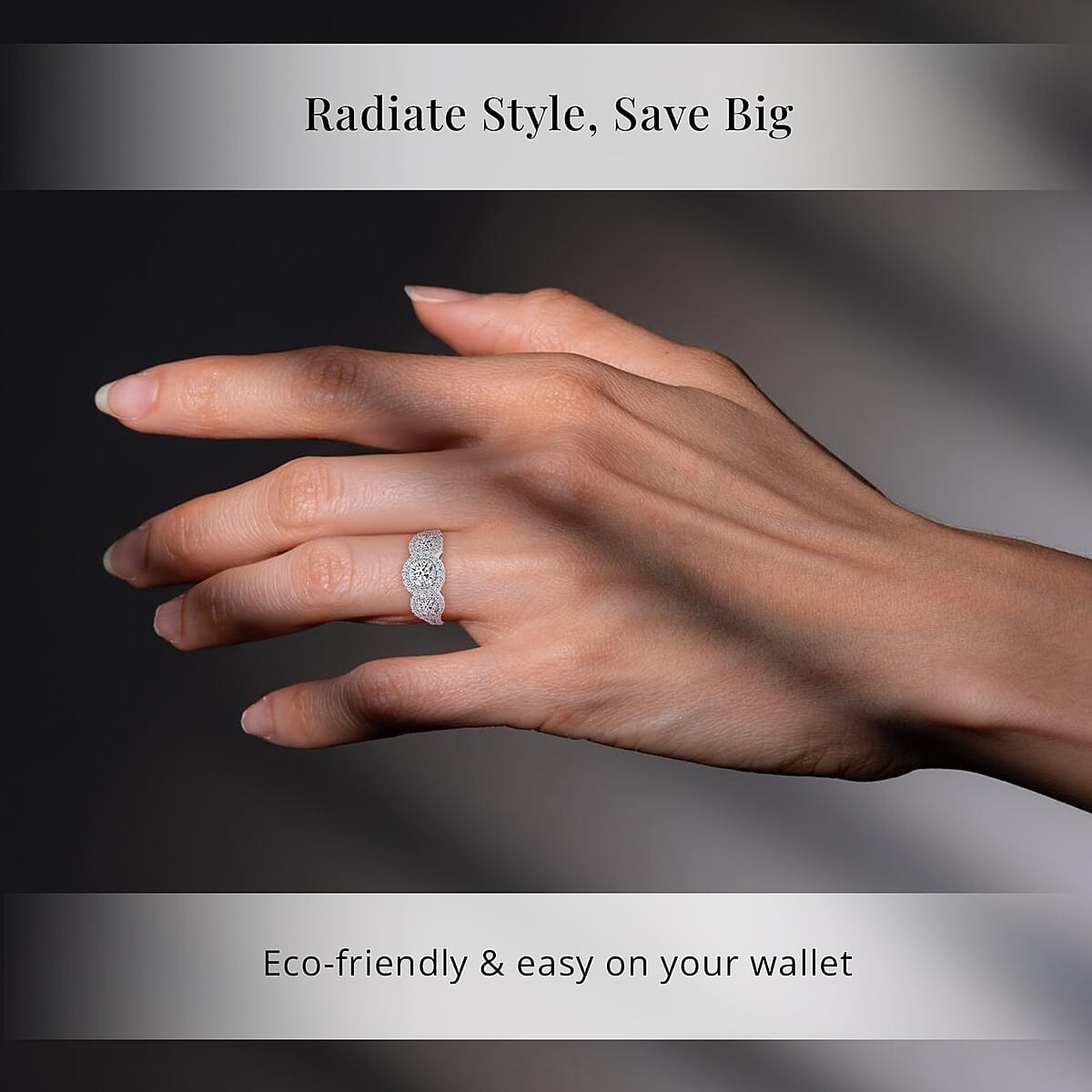 Luxuriant Lab Grown Diamond G SI 1.50 ctw Ring in Sterling Silver (Size 6.0) image number 1