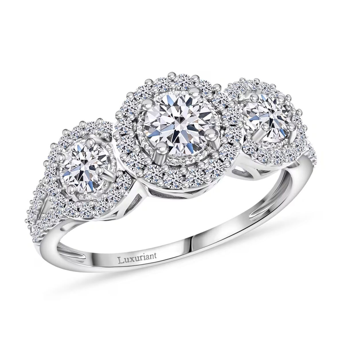 Luxuriant Lab Grown Diamond G SI 1.50 ctw Ring in Sterling Silver (Size 8.0) image number 0
