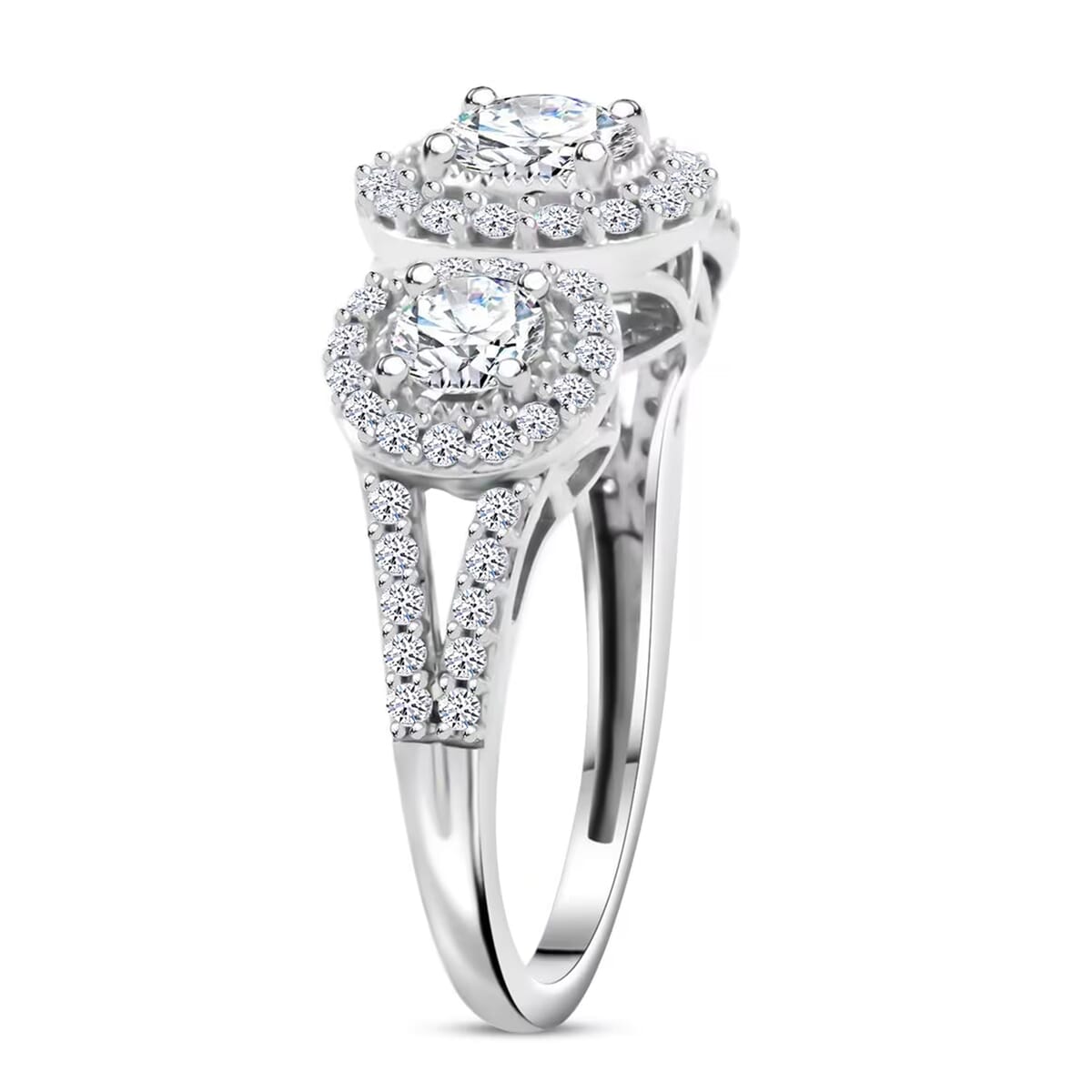 Luxuriant Lab Grown Diamond G SI 1.50 ctw Ring in Sterling Silver (Size 8.0) image number 9