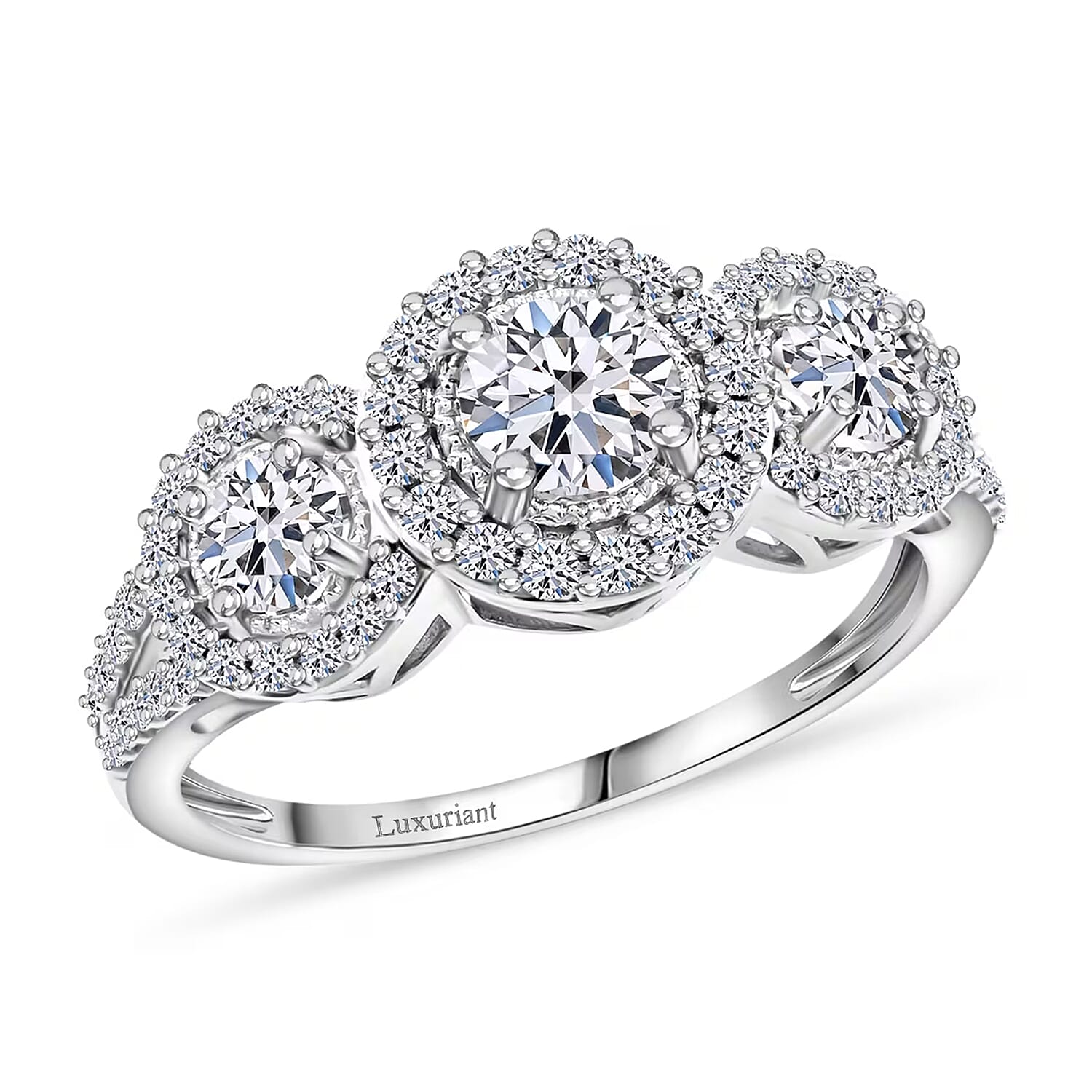 Luxuriant Lab Grown Diamond G SI 1.50 ctw Ring in Sterling Silver (Size 9.0)