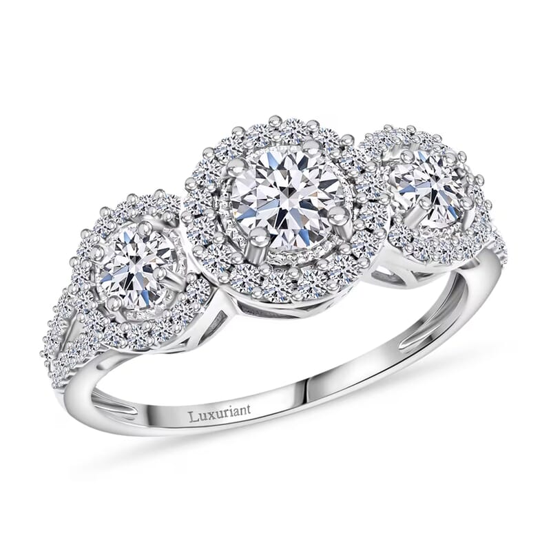 Luxuriant Lab Grown Diamond G SI 1.50 ctw Ring in Sterling Silver (Size 9.0)