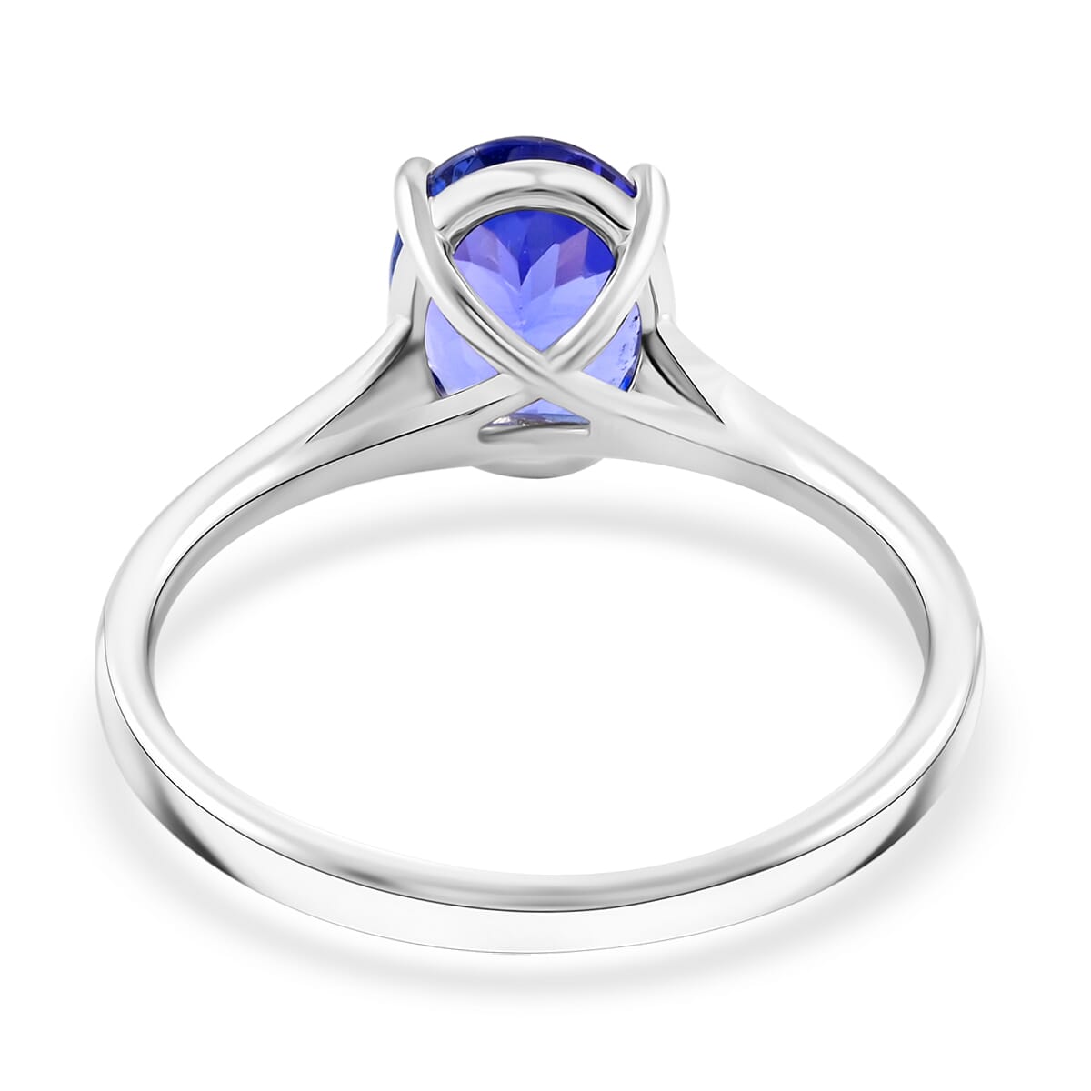 AAA Tanzanite 2.00 ctw Solitaire Ring in 950 Platinum (Size 8.0) image number 4