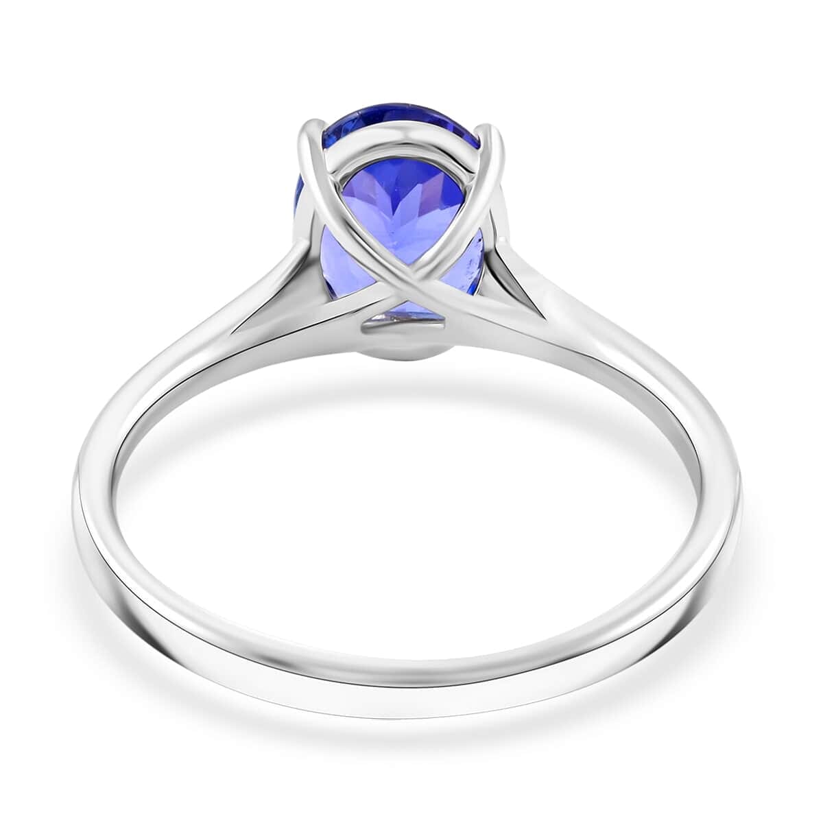 Certified & Appraised 950 Platinum AAAA Tanzanite Solitaire Ring (Size 8.5) 2.00 ctw image number 4