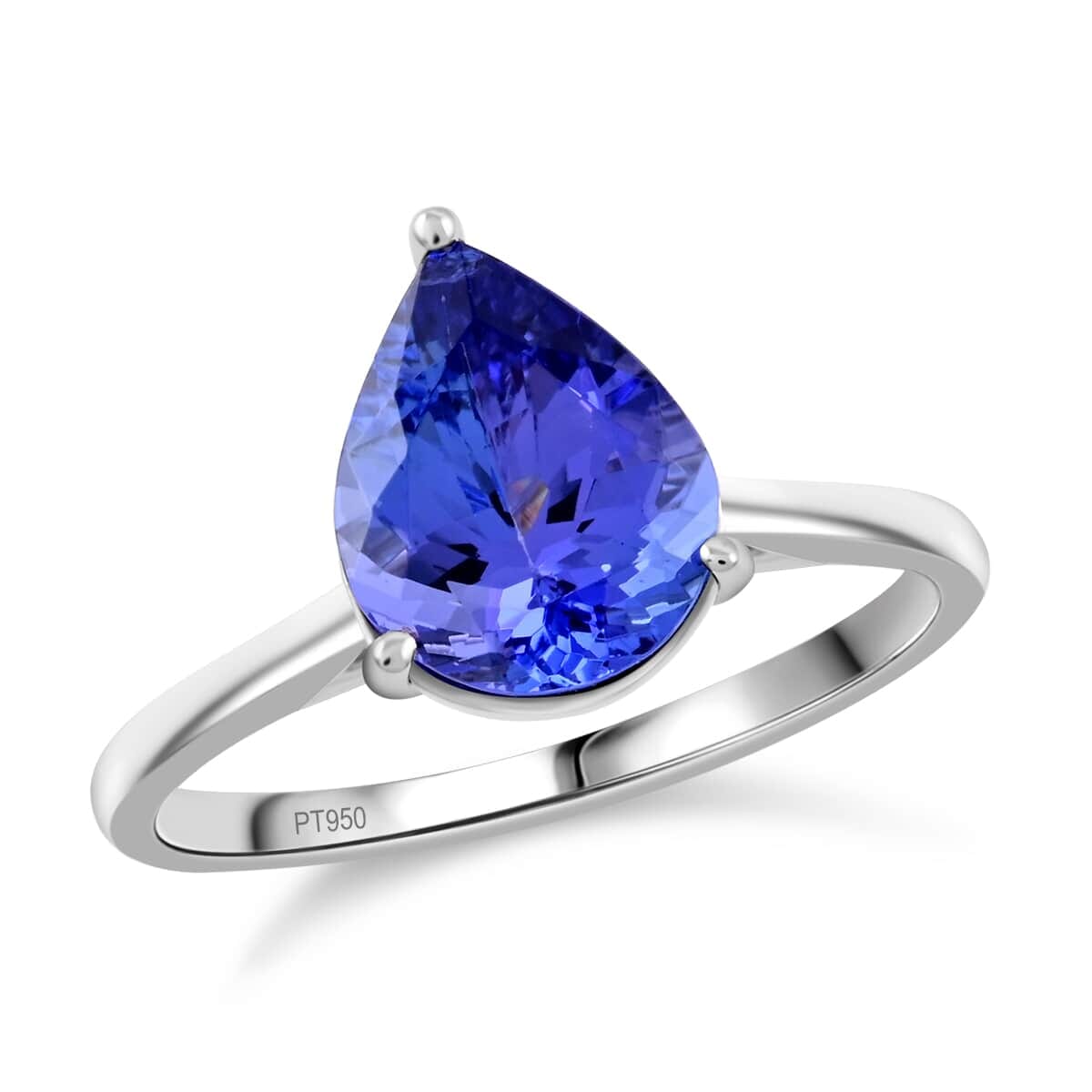 Certified & Appraised Rhapsody 950 Platinum AAAA Tanzanite Solitaire Ring (Size 5.5) 2.00 ctw image number 0