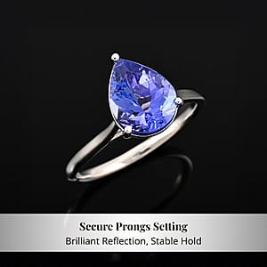 Certified & Appraised Rhapsody 950 Platinum AAAA Tanzanite Solitaire Ring (Size 8.5) 2.00 ctw