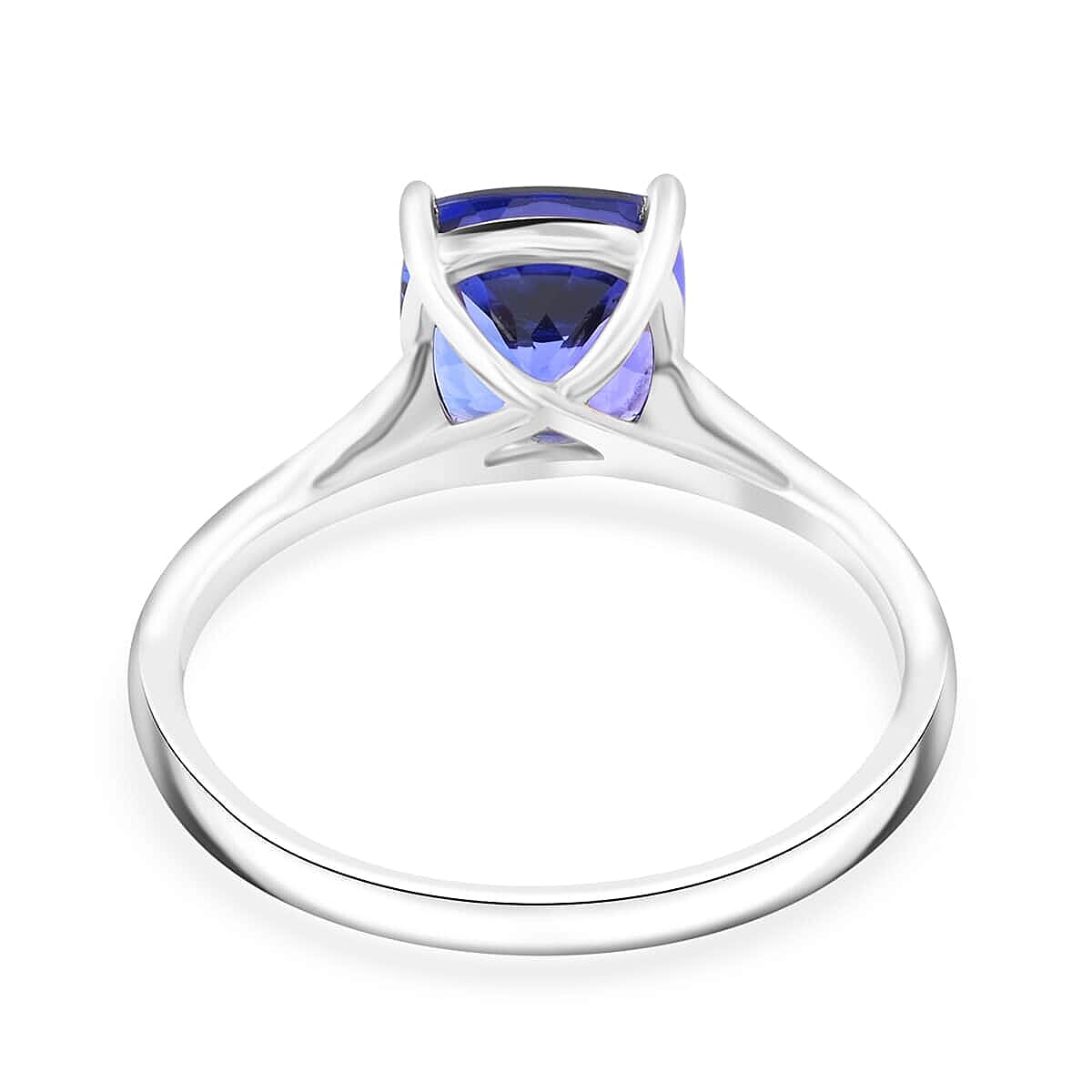 Certified & Appraised Rhapsody 950 Platinum AAAA Tanzanite Solitaire Ring (Size 11.5) 2.00 ctw image number 4