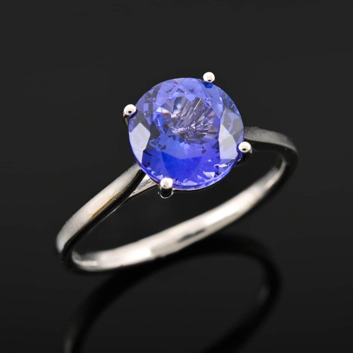 Certified & Appraised Rhapsody 950 Platinum AAAA Tanzanite Solitaire Ring (Size 11.0) 2.00 ctw image number 1