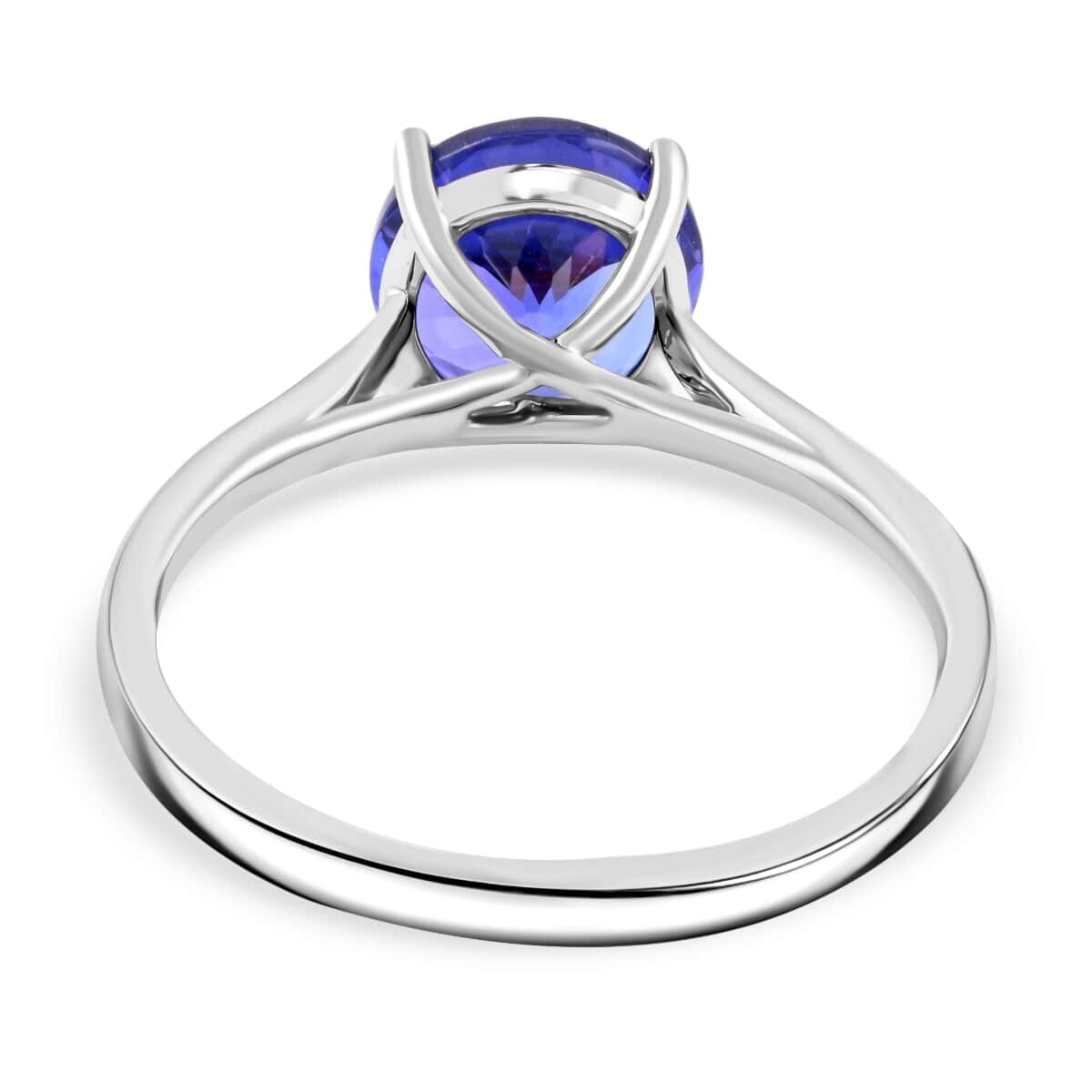 Certified & Appraised Rhapsody 950 Platinum AAAA Tanzanite Solitaire Ring (Size 11.0) 2.00 ctw image number 4