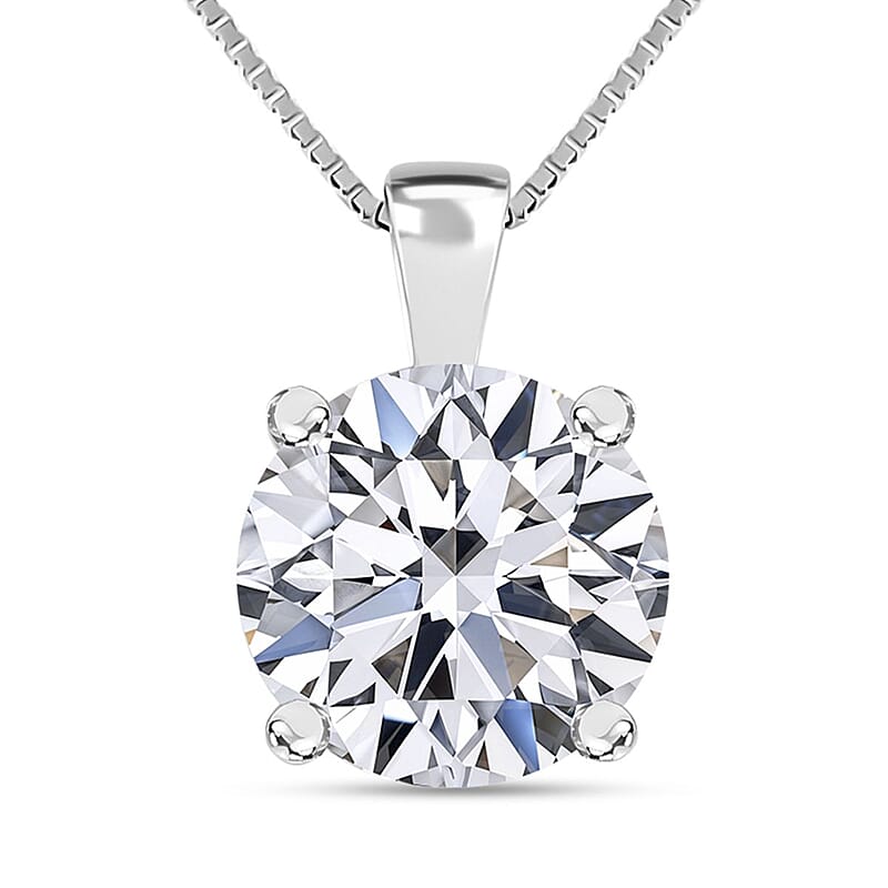 Lab Grown Diamond G-H VS 1.25 ctw Pendant Necklace 18 Inches in 14K White Gold