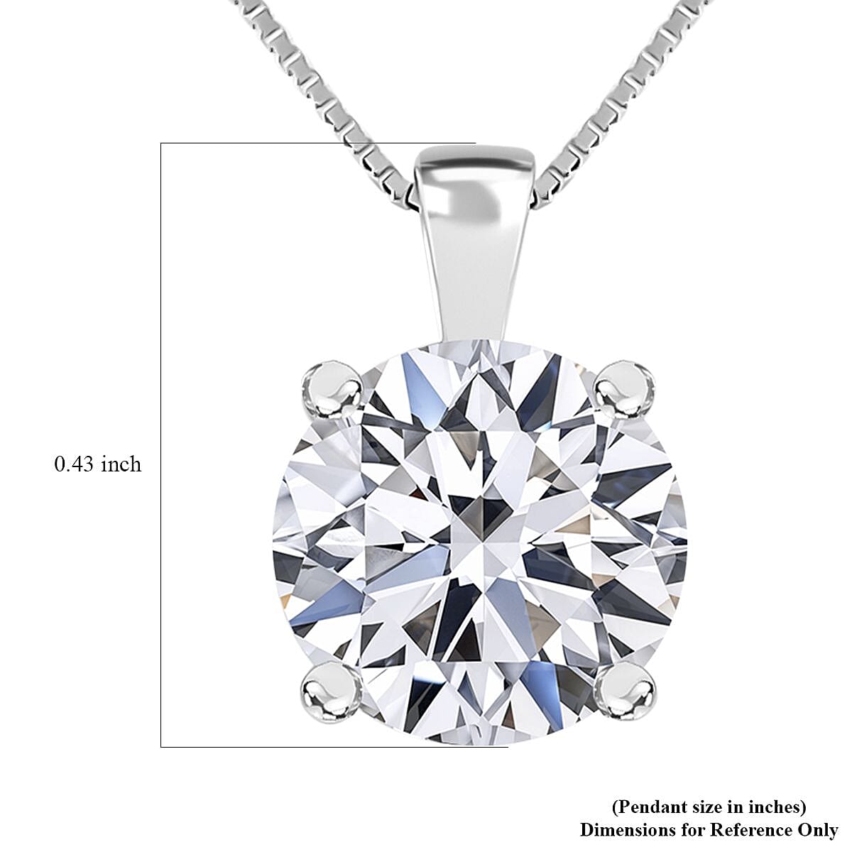 Lab Grown Diamond G-H VS 1.25 ctw Pendant Necklace 18 Inches in 14K White Gold
