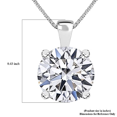 Lab Grown Diamond G-H VS 1.25 ctw Pendant Necklace 18 Inches in 14K White Gold