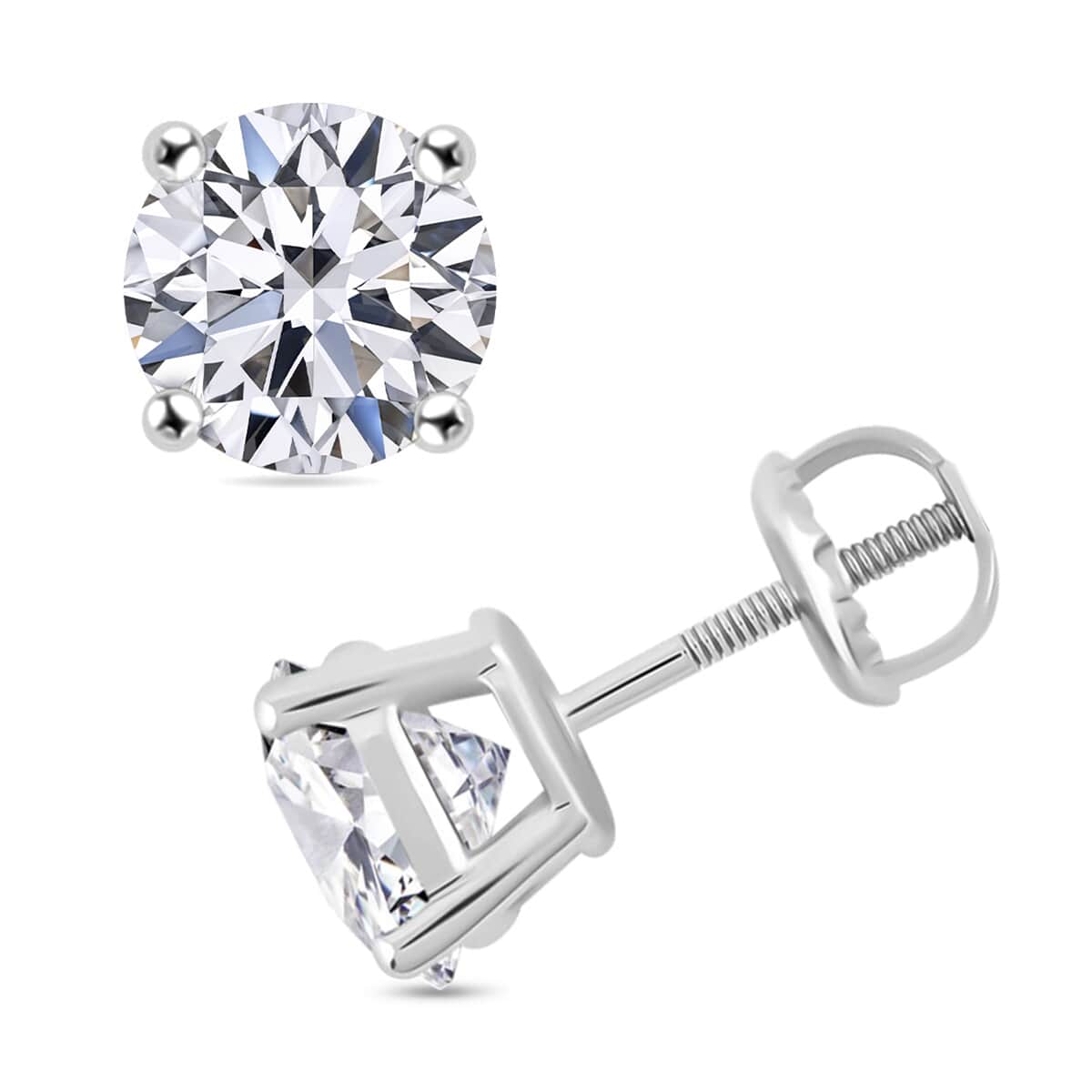 Luxuriant Lab Grown Diamond G-H VS 2.50 ctw Earrings in 14K White Gold image number 0