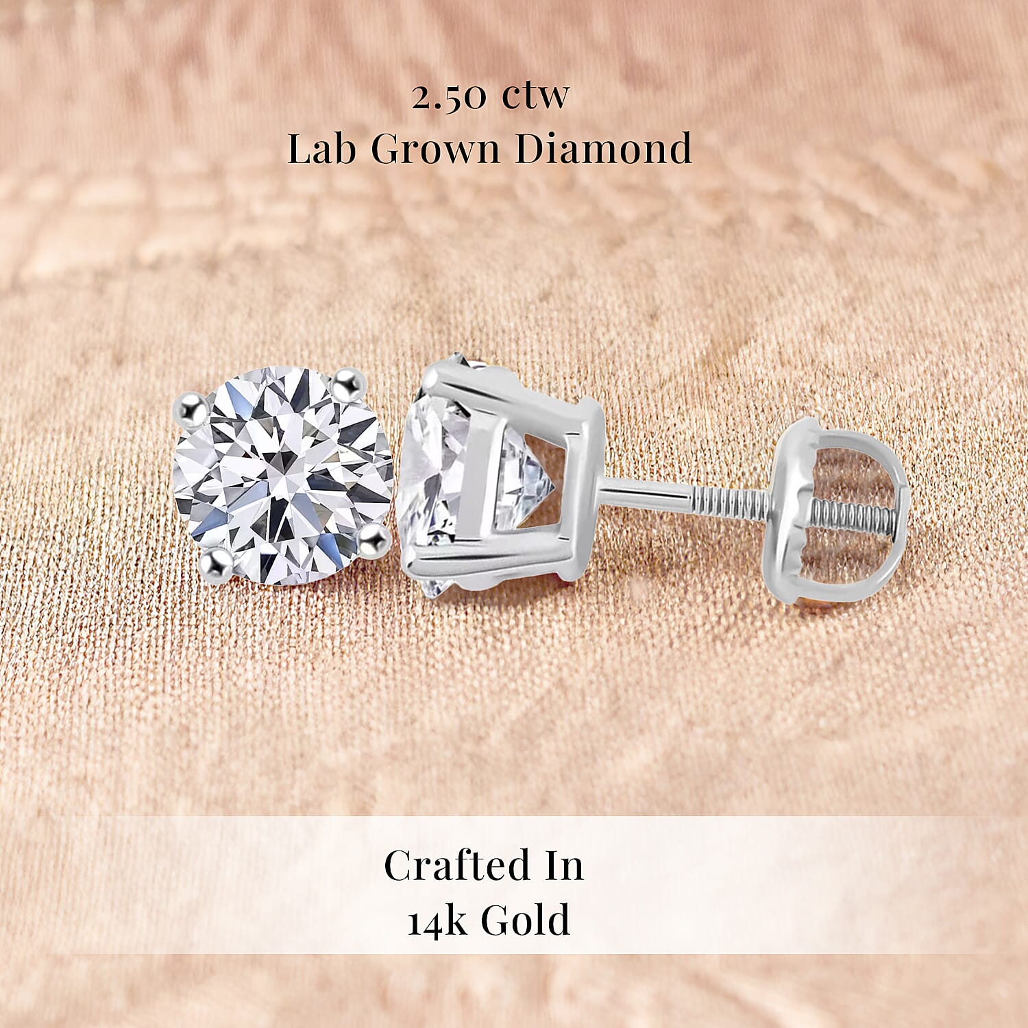 Luxuriant Lab Grown Diamond G-H VS 2.50 ctw Earrings