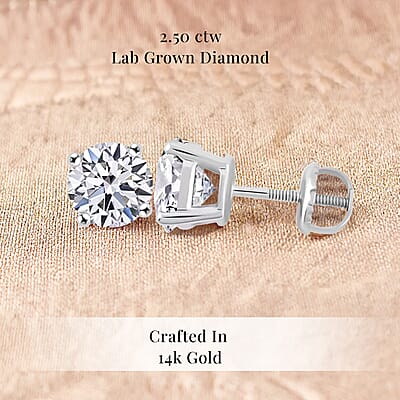 Luxuriant Lab Grown Diamond G-H VS 2.50 ctw Earrings