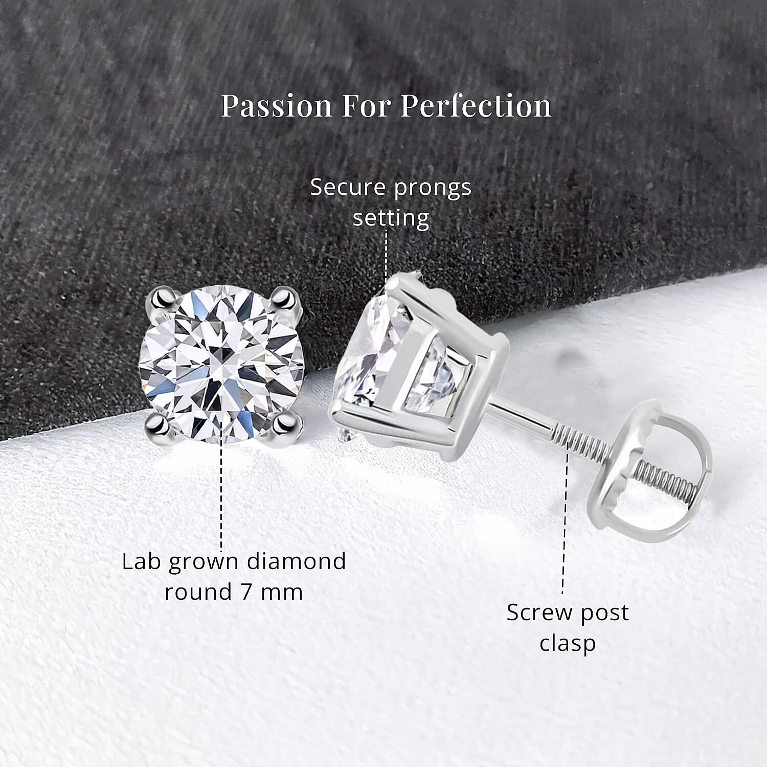 Luxuriant Lab Grown Diamond G-H VS 2.50 ctw Earrings