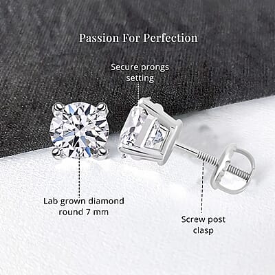 Luxuriant Lab Grown Diamond G-H VS 2.50 ctw Earrings
