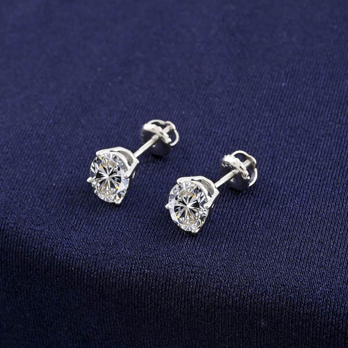 Luxuriant Lab Grown Diamond G-H VS 2.50 ctw Stud Earrings in 14K White Gold image number 1