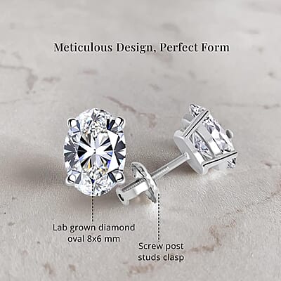 Luxuriant Lab Grown Diamond G-H VS 2.50 ctw Stud Earrings