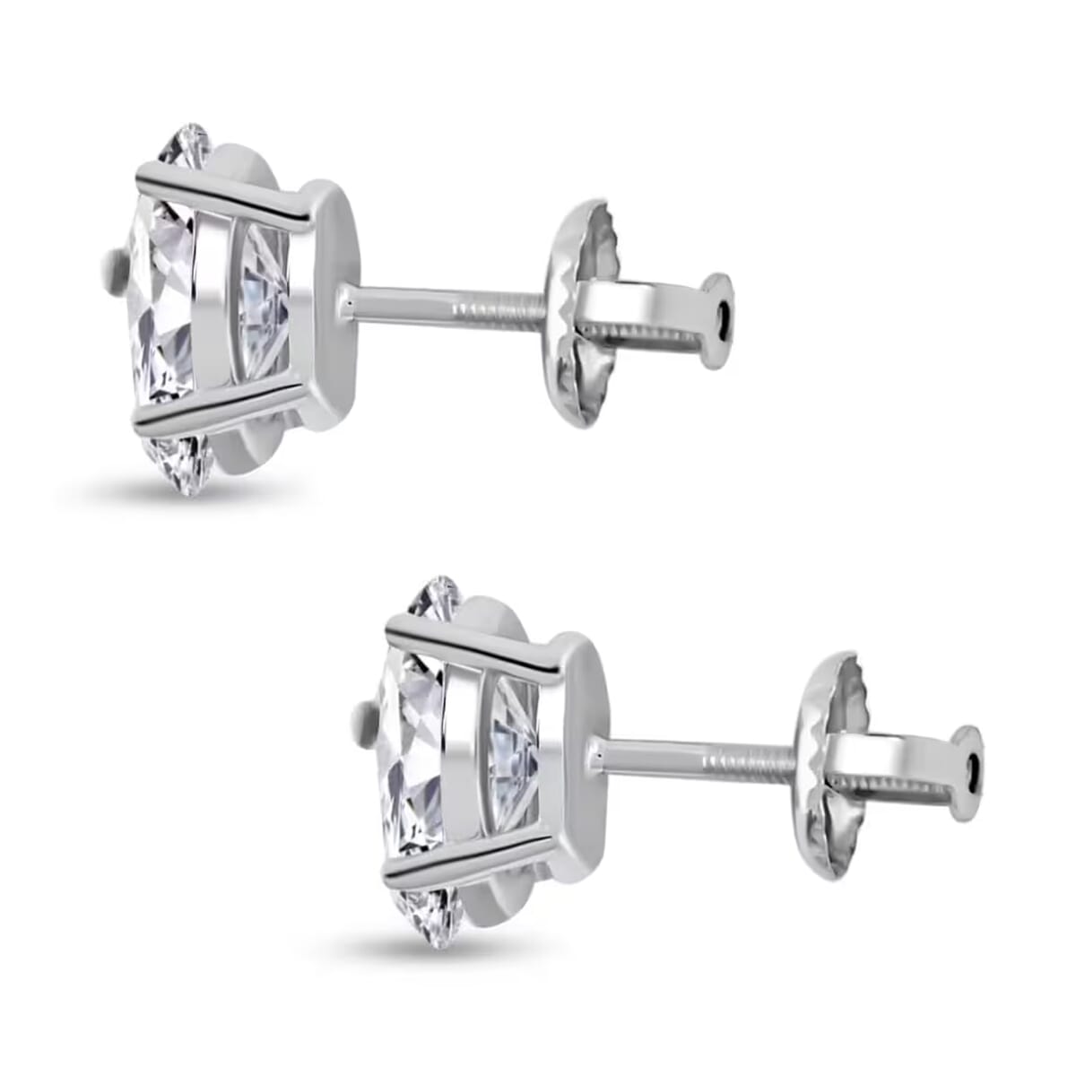 Luxuriant Lab Grown Diamond G-H VS 2.50 ctw Stud Earrings in 14K White Gold image number 9